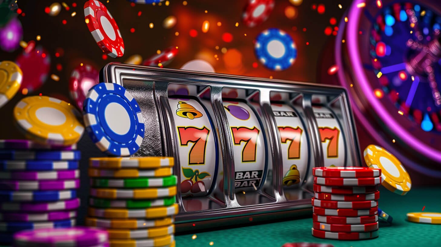 Colorful slot-style entertainment hub connected to the game lobby